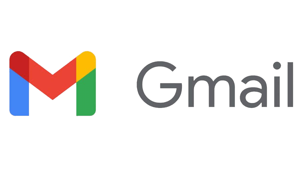 Gmail logo + "gmail" text